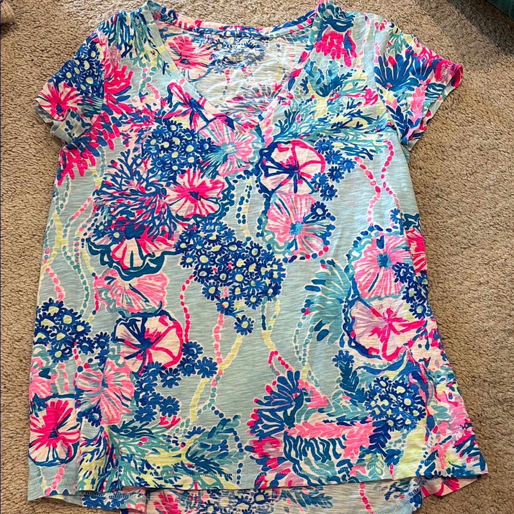 Floral V-Neck Women's Top